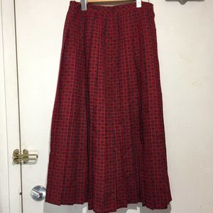 VINTAGE FINK MAXI PLEATED WOOL SKIRTS SIZE 30